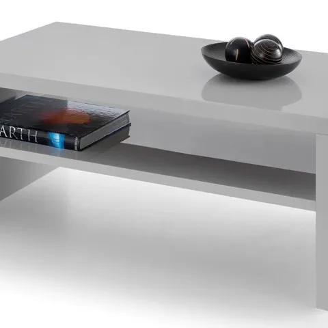 BOXED METRO HIGH GLOSS COFFEE TABLE - GREY GLOSS