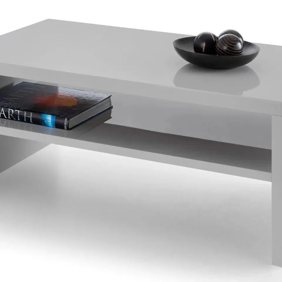 BOXED METRO HIGH GLOSS COFFEE TABLE - GREY GLOSS