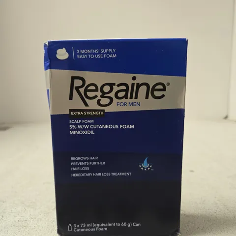 REGAINE FOR MEN EXTRA STRENGTH SCALP FOAM 5% MINOXIDIL – 3 X 73 ML CANS