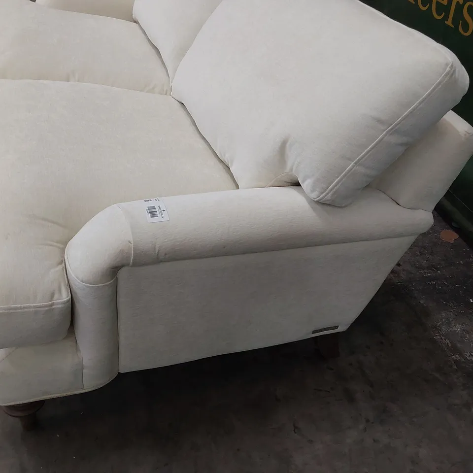 QUALITY BRITISH MADE LOUNGE Co THREE SEATER SOFA NATURAL FABRIC 