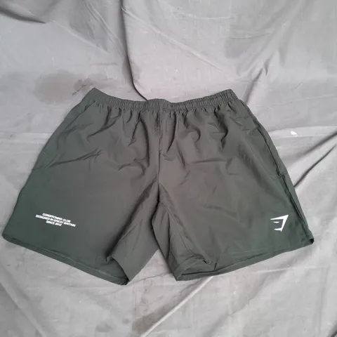 GYMSHARK CONDITIONING CLUB SHORTS IN GREEN SIZE XL