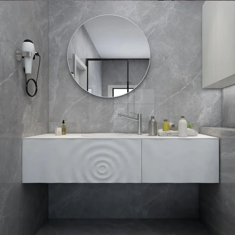 BOXED ARIVACA 1344mm WALL HUNG SINGLE VANITY UNIT (3 BOXES)