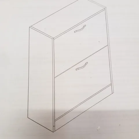 BOXED 12 PAIR 2 DRAWER SHOE STORAGE CABINET (W60XD24XH80CM) (1 BOX)