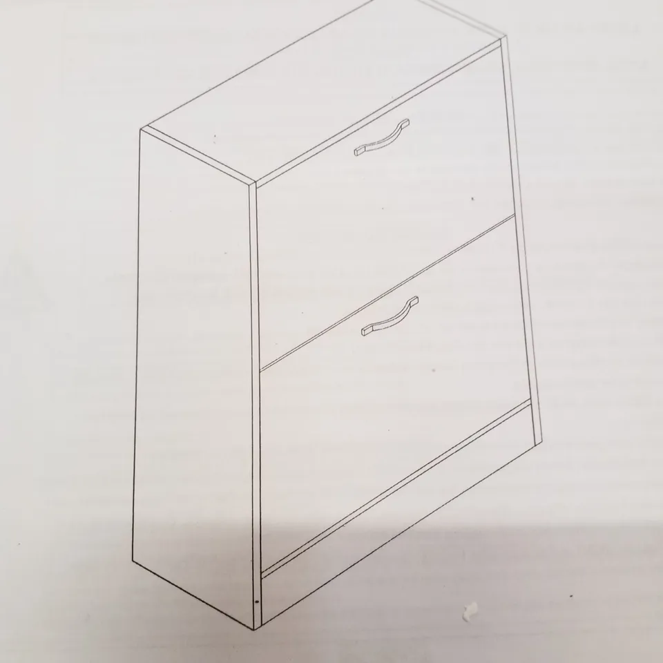 BOXED 12 PAIR 2 DRAWER SHOE STORAGE CABINET (W60XD24XH80CM) (1 BOX)