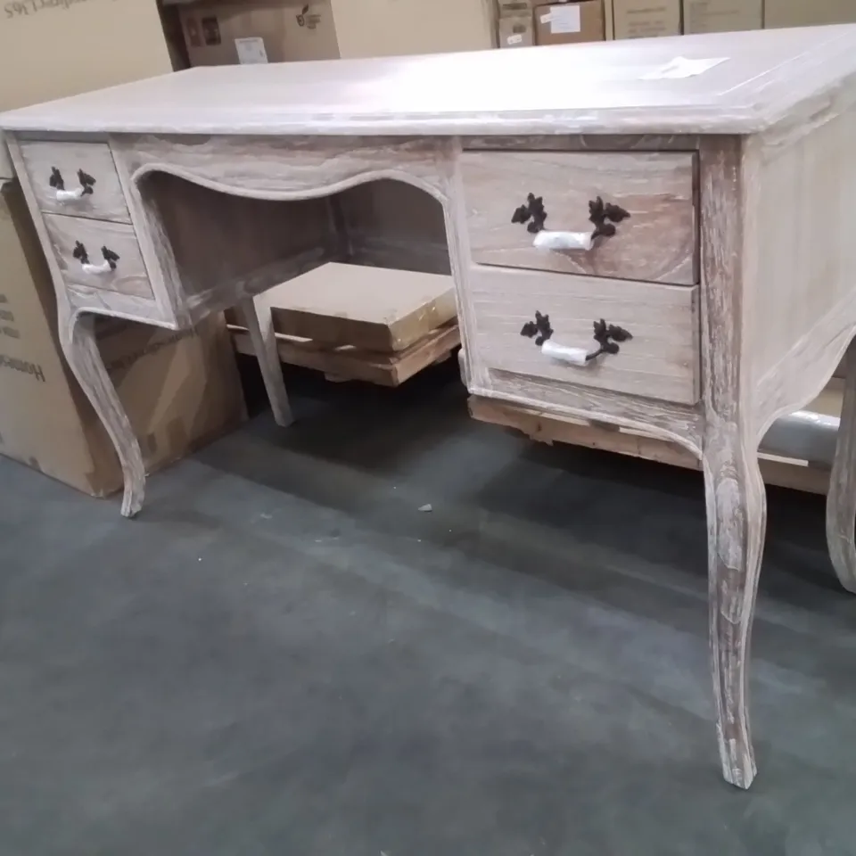 HOMESDIRECT365 VINTAGE STYLE MONTPELLIER BLANC DRESSING TABLE