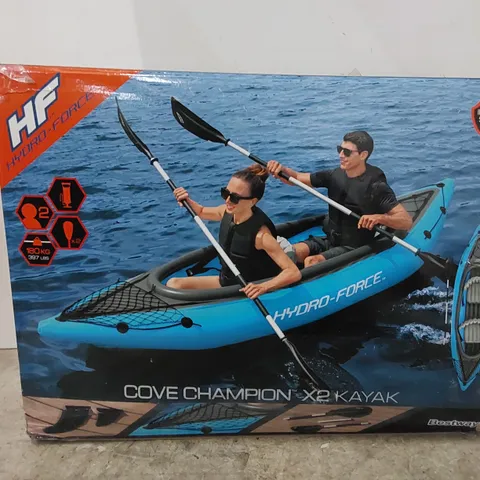 BOXED HYDRO-FORCE COVE CHAMPION 2 PERSON INFLATABLE KAYAK (1 BOX)