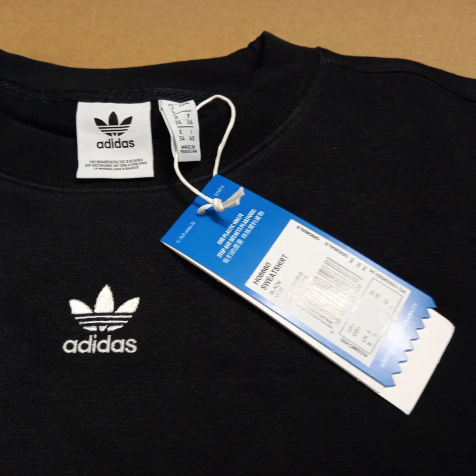 ADIDAS SWEATSHIRT IN BLACK - UK 8