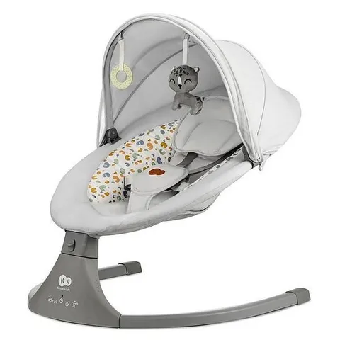 BOXED KINDERKRAFT LUMI 2 ELECTRIC SWING AND BOUNCER - LIGHT GREY - COLLECTION ONLY