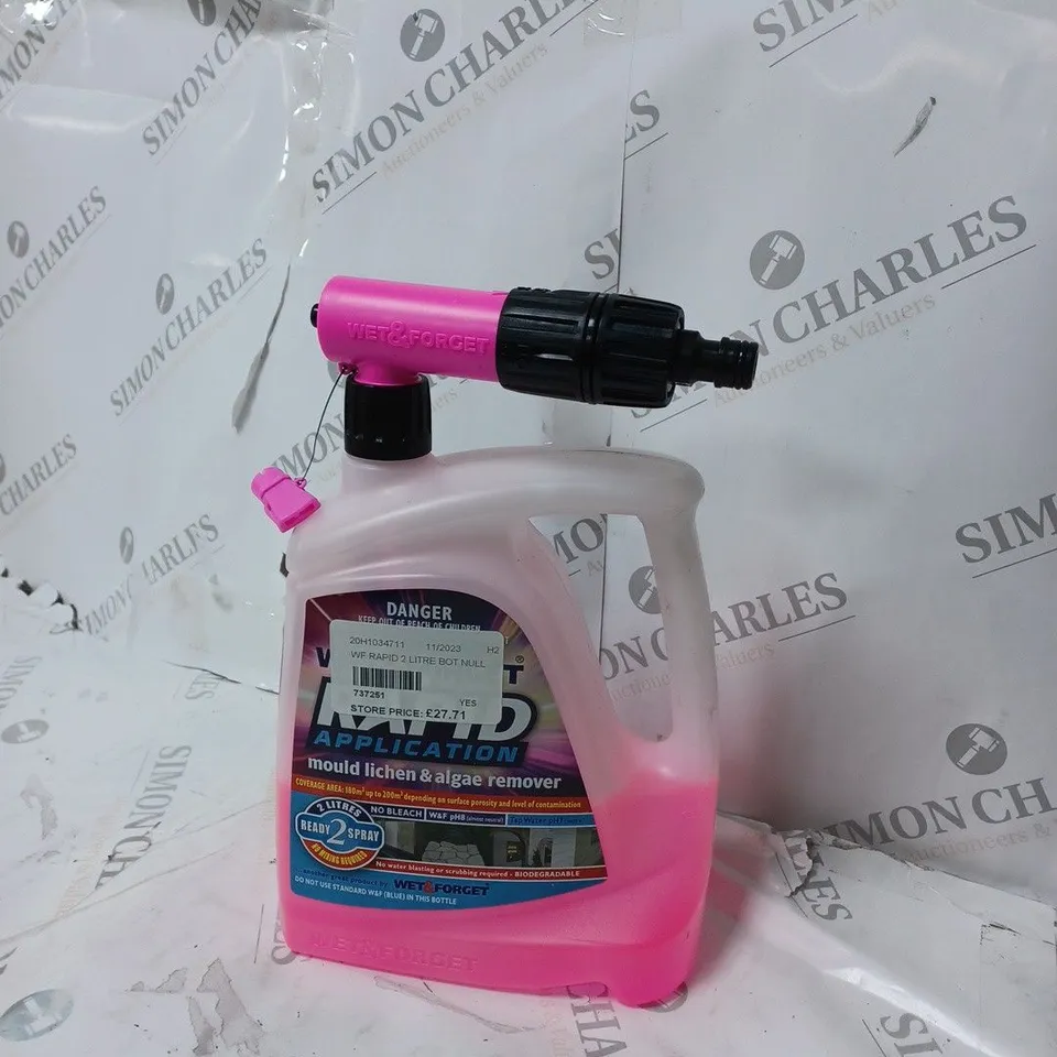 BOXED WET & FORGET RAPID 2 LITRE BOTTLE WITH SNIPER NOZZLE