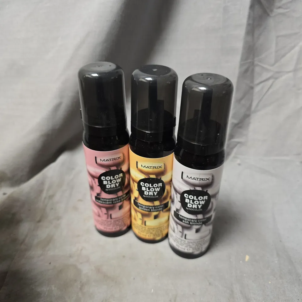 APPROXIMATELY 20 ASSORTED MATRIX BLOW DRY SPRAYS TO INCLUDE ROSE BLONDE, ASH BLONDE, GOLDEN BLONDE, ETC - COLLECTION ONLY