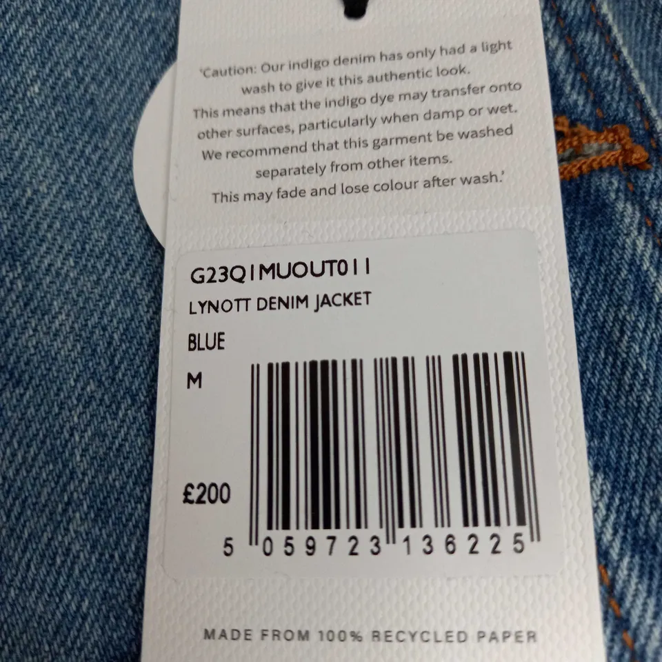 PRETTY GREEN LYNOTT DENIM JACKET SIZE M