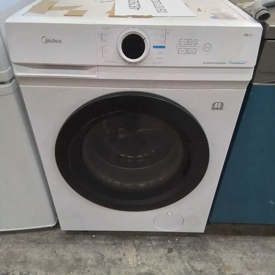 MIDEA MF10ED80B FREESTANDING WASHER DRYER, 1400RPM, 8KG/5KG LOAD, WHITE