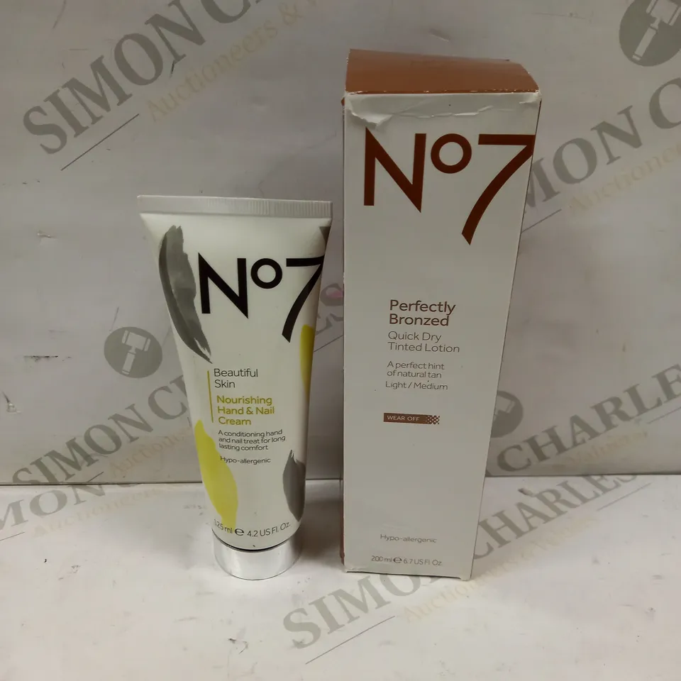 NO7 SKINCARE DUO TO INCLUDE QUICK DRY TINTED LOTION & HAND/NAIL CREAM
