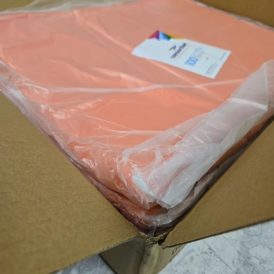 APPROX 1000 CONSORTIUM POLYTHENE APRONS - RED 