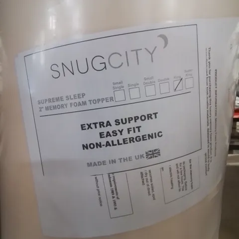 SNUGCITY EXTRA SUPPORT EASY FIT MEMORY FOAM TOPPER KING