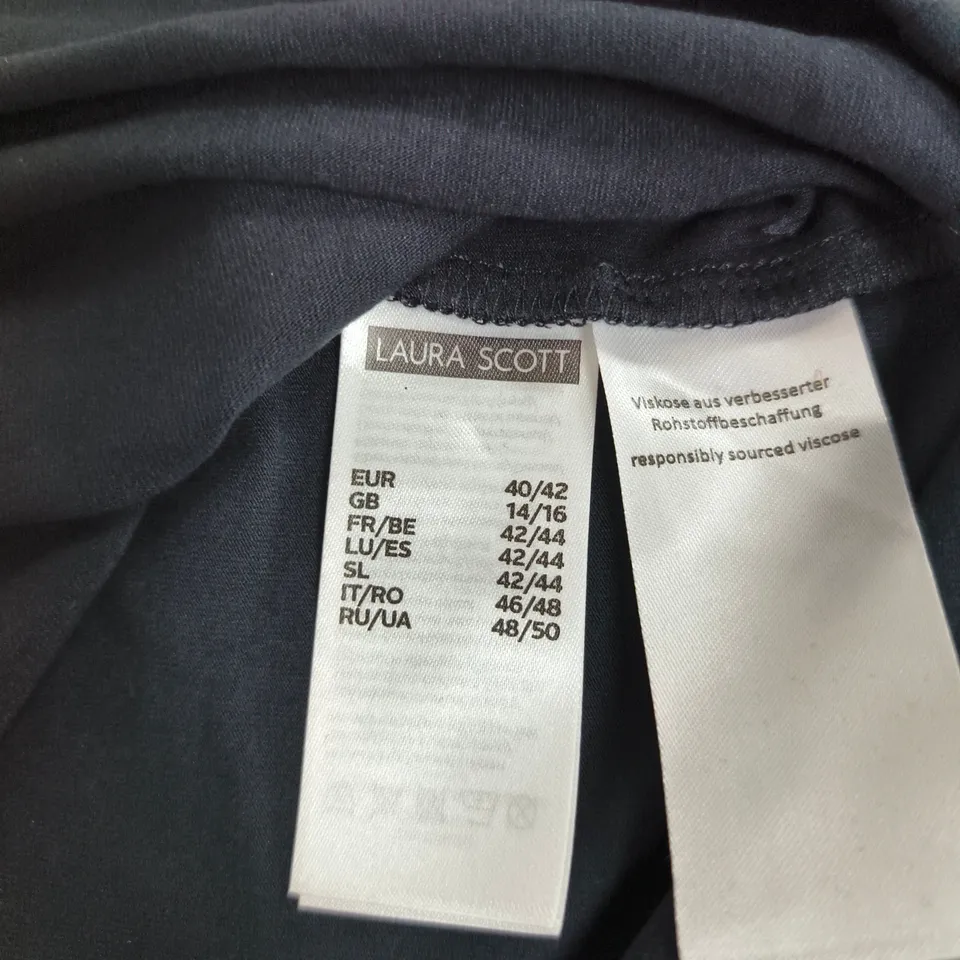 LAURA SCOTT WOMEN'S BLACK TOP, UK 14–16 (EU 40/42)