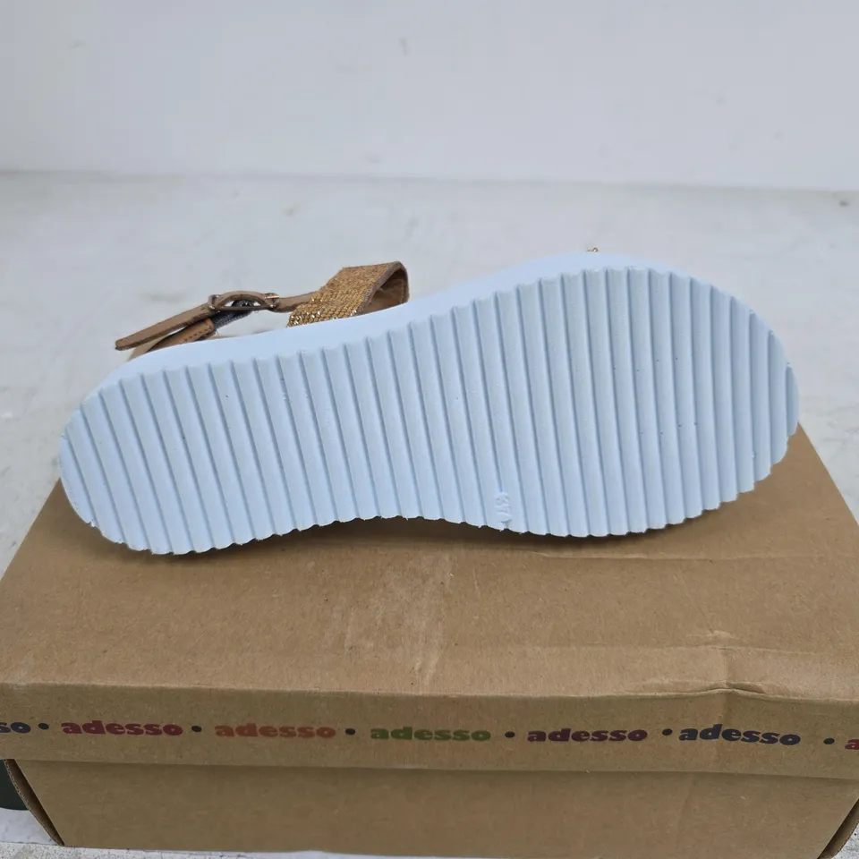 ADESSO ZARA LEATHER DIAMANTE SANDALS SIZE 37 BOXED