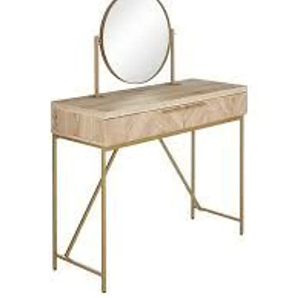 BOXED SERENE DRESSING TABLE IN OAK - 1 BOX