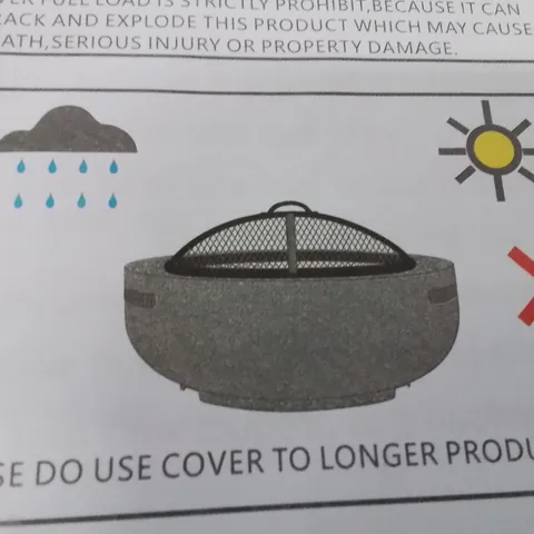 BOXED STONE FIREPIT