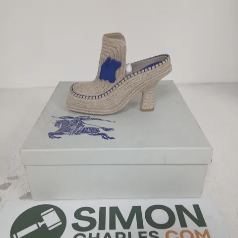 BURBERRY HEELED ESPADRILLE – WOMEN’S, UK 3 (EUR 36)