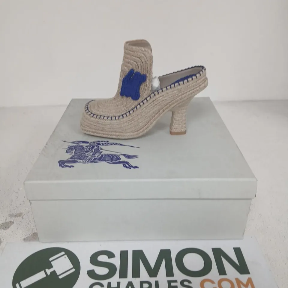BURBERRY HEELED ESPADRILLE – WOMEN’S, UK 3 (EUR 36)