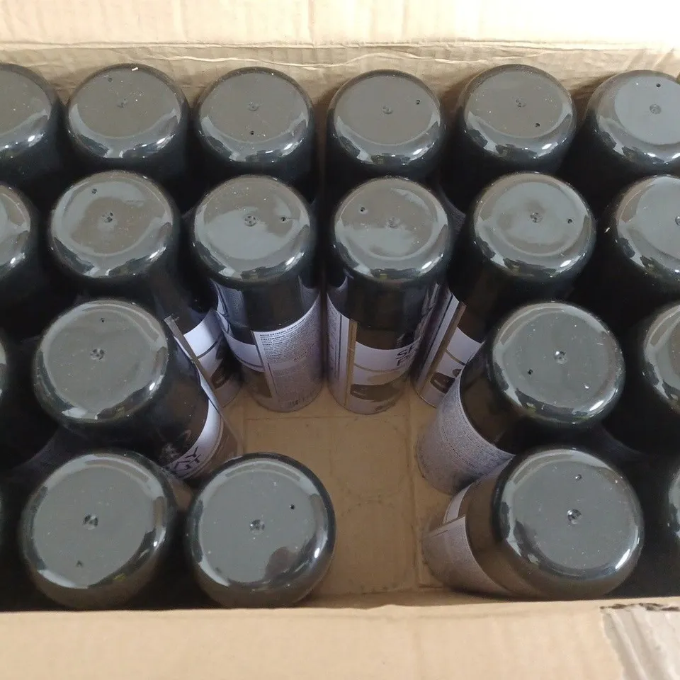 BOX OF 24 AUTO EXTREME SPRAY PAINT IN BLACK SATIN