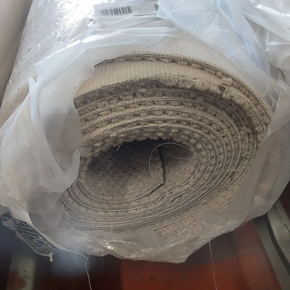 ROLL OF QUALITY DURHAM ALTERNATES - BOUCLE SAPWOOD CARPET // APPROX: 4 x 7.3m