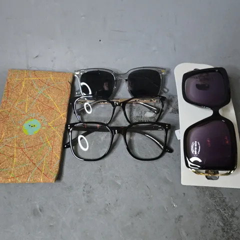 APPROXIMATELY 22 ASSORTED VISION CARE ITEMS TO INCLUDE - SUNGLASSES , CARRY CASES , EYEWEAR 