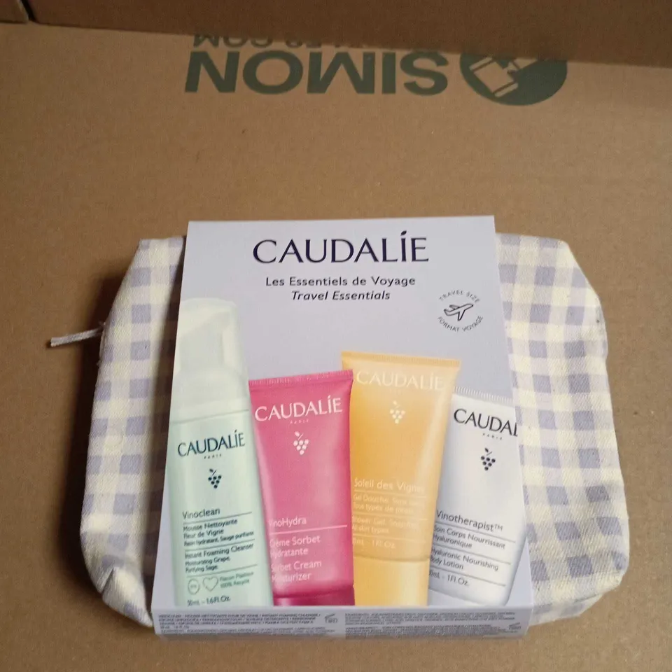 CAUDALIE TRAVEL ESSENTIALS SKINCARE SET WITH FABRIC POUCH