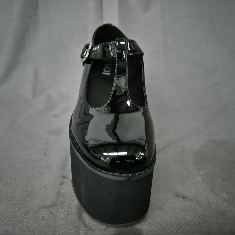 BOXED PAIR OF KOI MORENO BLACK PLATFORM MARY JANES UK SIZE 6