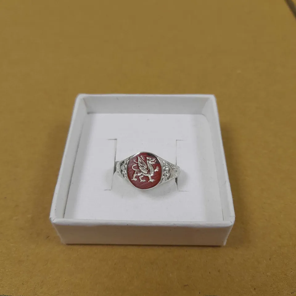 STEPHEN KNAPPER JEWELLERY WELSH DRAGON SILVER STYLE RING