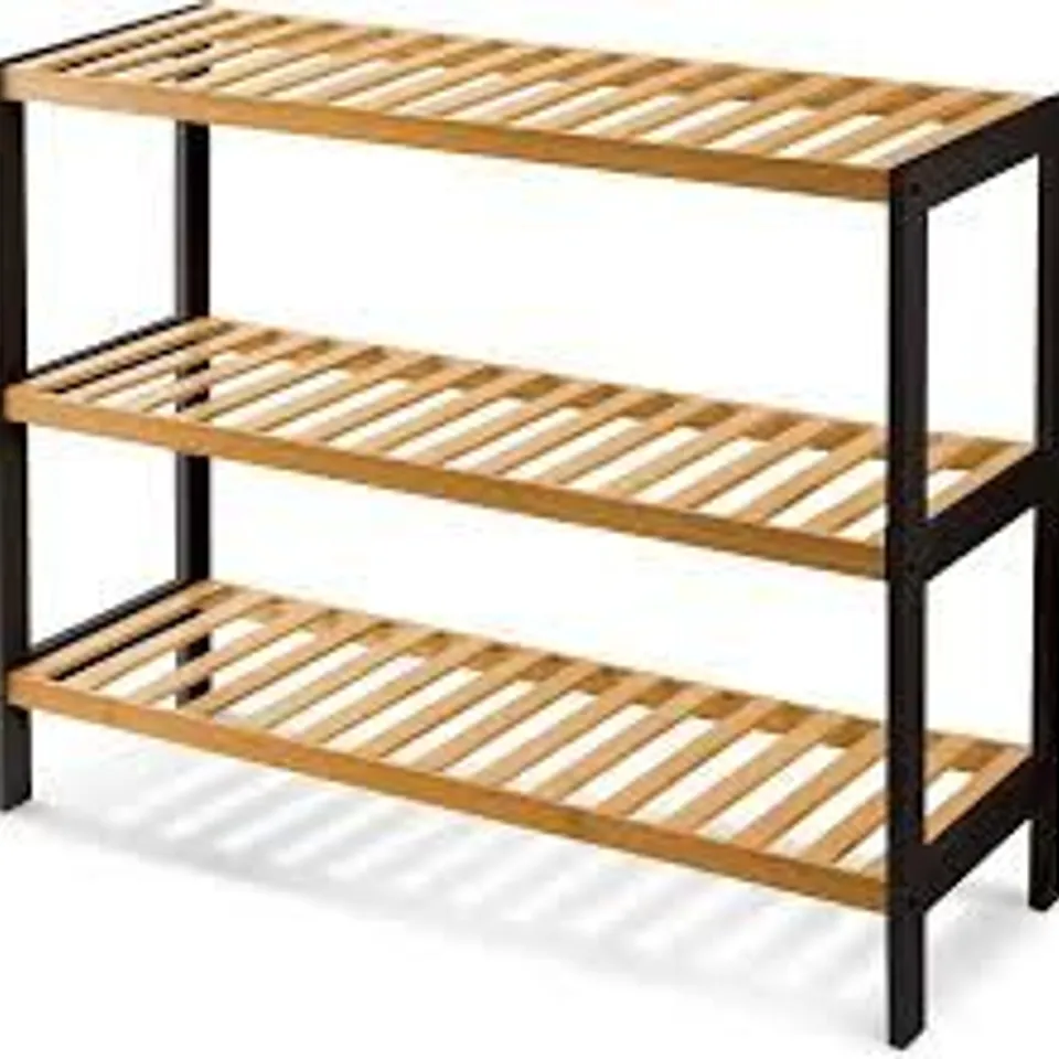 BOXED KEPLIN 3 TIER BAMBOO SHOE RACK