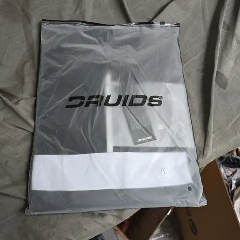 DRUIDS BLOCK HALF ZIP MIDLAYER – BLACK/GREY/WHITE, SIZE L