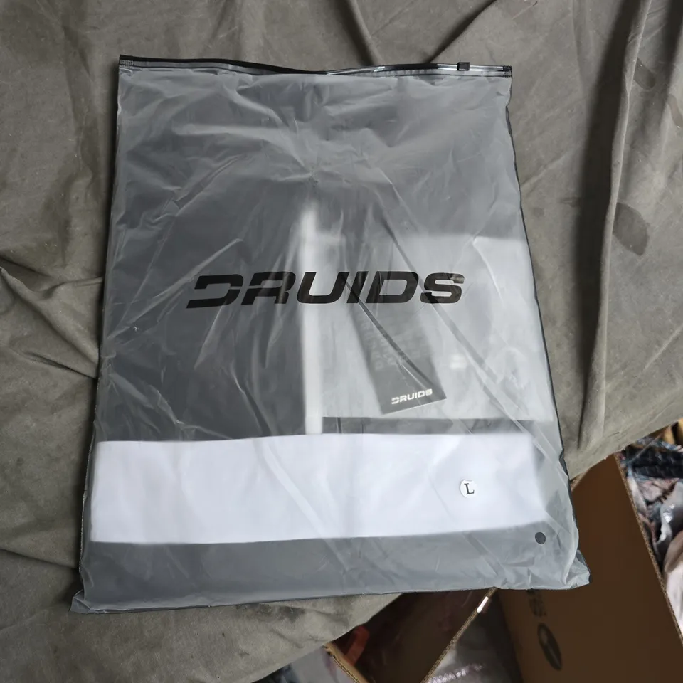 DRUIDS BLOCK HALF ZIP MIDLAYER – BLACK/GREY/WHITE, SIZE L