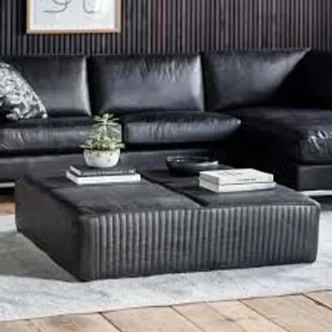 BOXED GALLERY DIRECT INTERIORS BARHAM SLAB BLACK LEATHER (1 BOX)