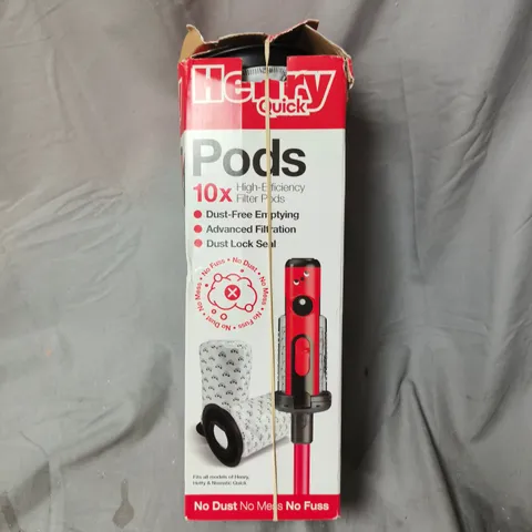 HENRY QUICK PODS 10X HIGH-EFFICIENCY FILTER PODS FOR HENRY VACUUM – BOXED