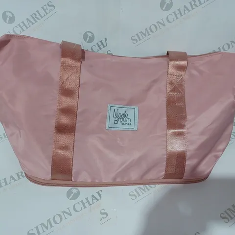 NICOLE BROWN TRAVEL BAG IN PINK