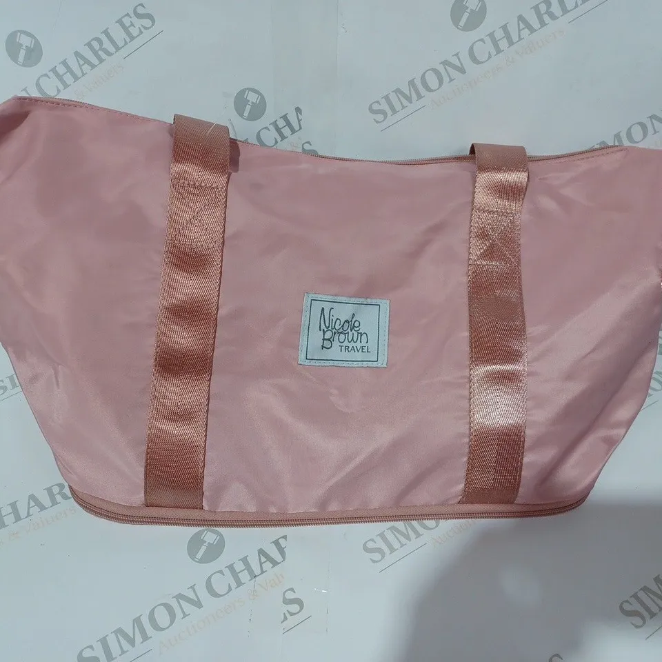 NICOLE BROWN TRAVEL BAG IN PINK 