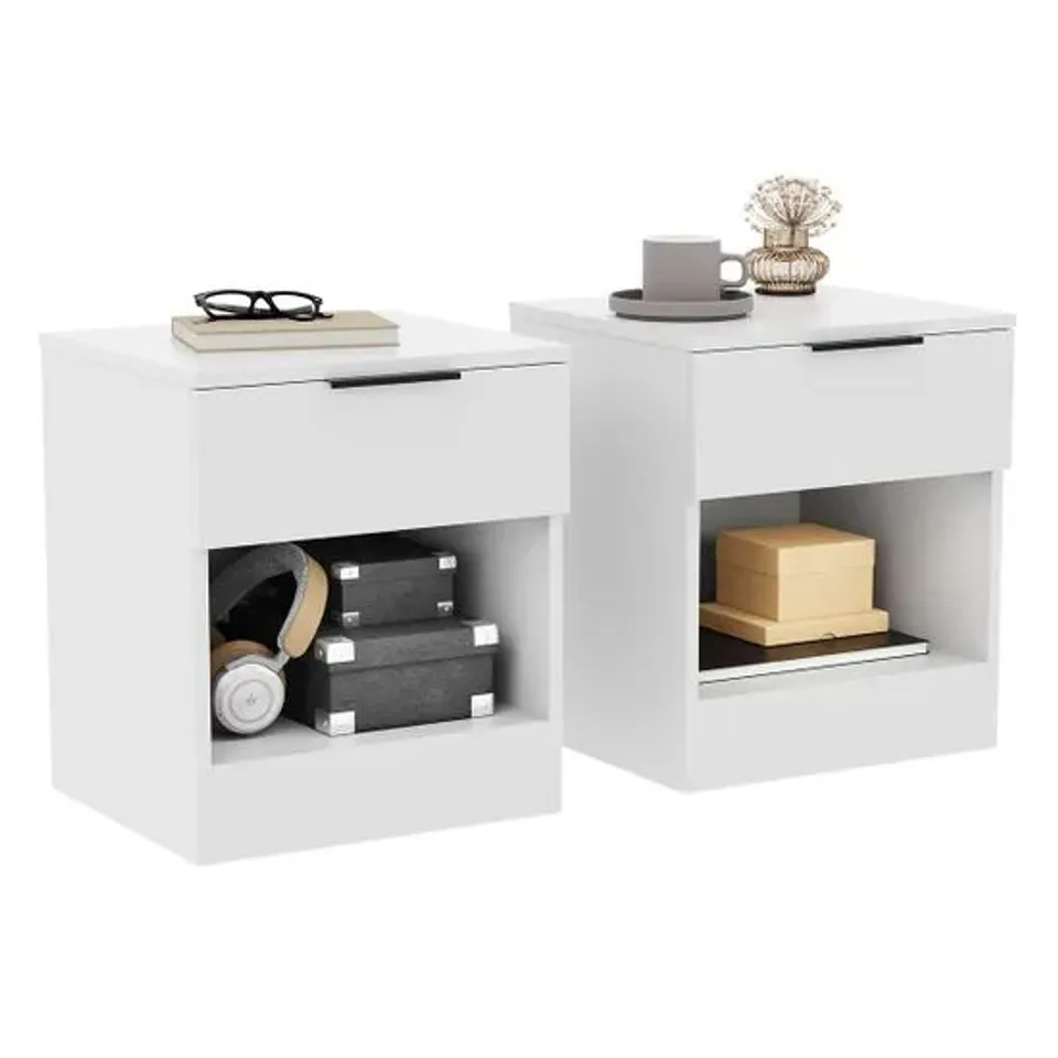TREGA 1 DRAWER BEDSIDE CHEST SET OF 2