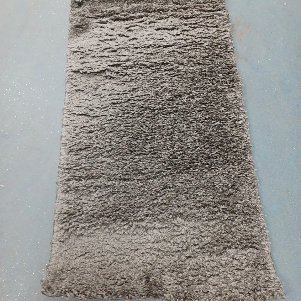 MARKHOR DREAM SHAGGY RUG IN GREY (60X110CM) - COLLECTION ONLY