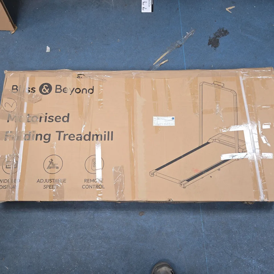 BOXED BLISS & BEYOND MOTORISED FOLDING TREADMILL