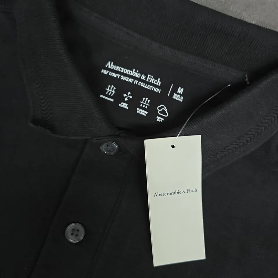 ABERCROMBIE & FITCH POLO SHIRT – BLACK – UK M