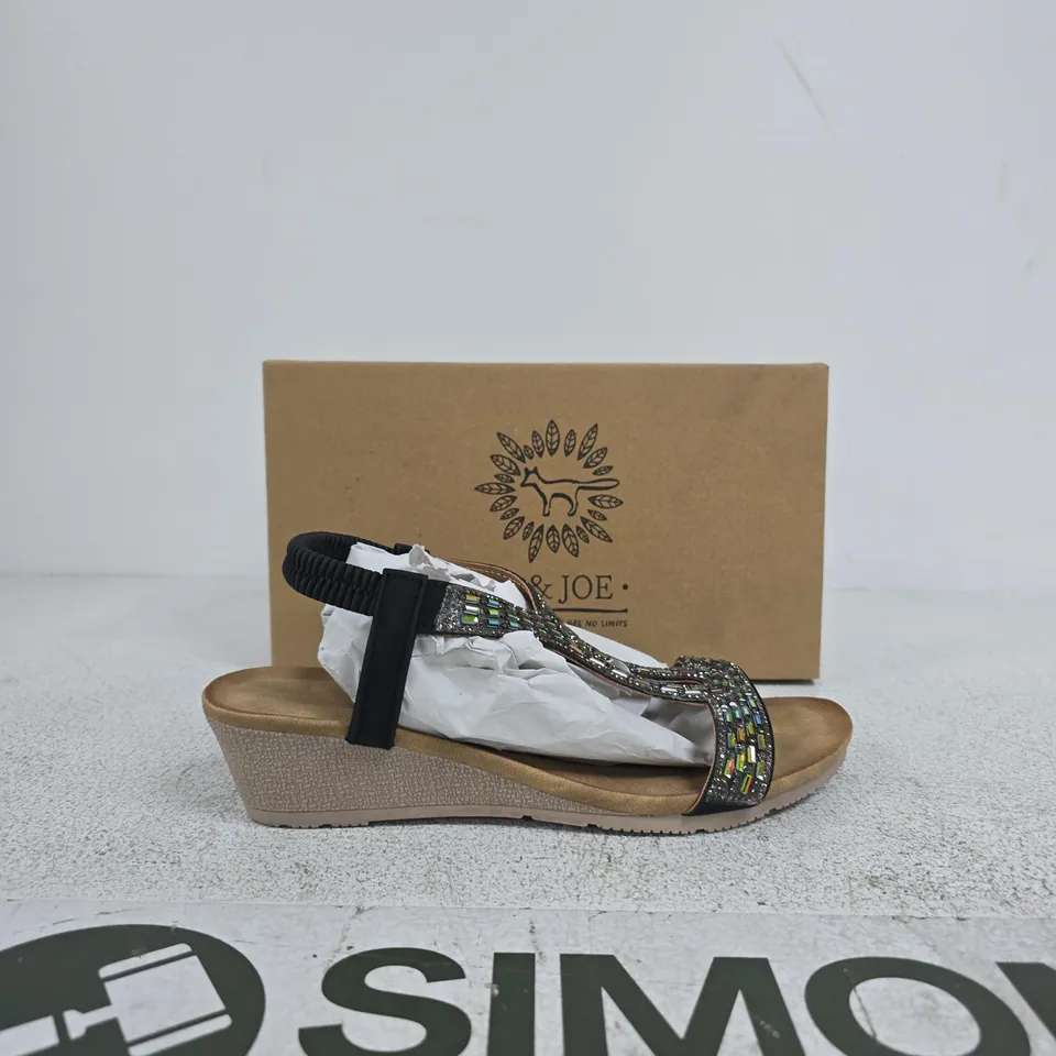 JO & JOE CAPE VERDE SANDALS – BLACK, UK SIZE 6