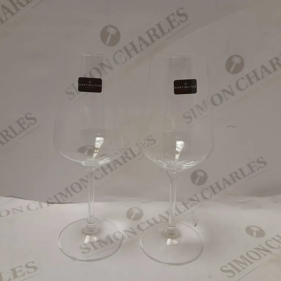 BOXED 6 DARTINGTON CRYSTAL SIMPLICITY RED WINE GLASSES