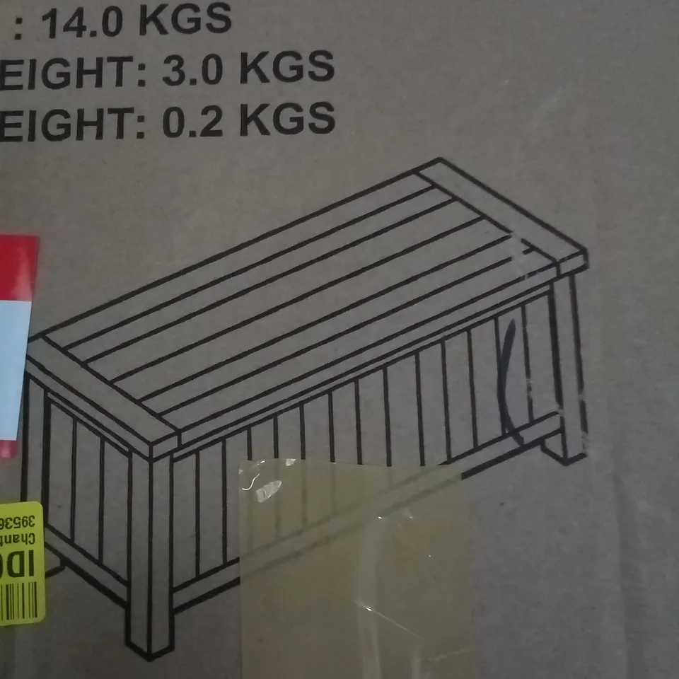 BOXED CHANTAL WOOD STORAGE BENCH - COLLECTION ONLY 