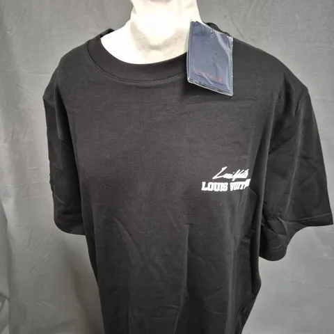 LOUIS VUITTON GRAPHIC LOGO TEE IN BLACK SIZE M