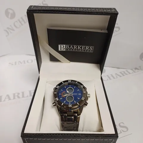 BOXED BARKERS OF KENSINGTON PREMIER SPORT BLUE WATCH