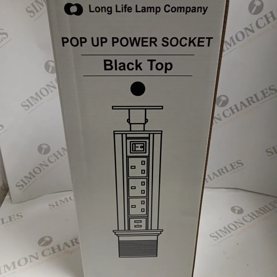 BOXED POP UP TOWER SOCKET BLACK TOP 