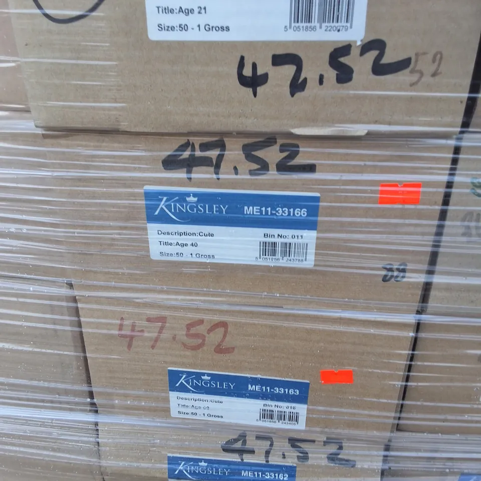 LARGE PALLET OF ASSORTED BRAND NEW KINGSLEY CELEBRATION CARD MULTI-PACKS