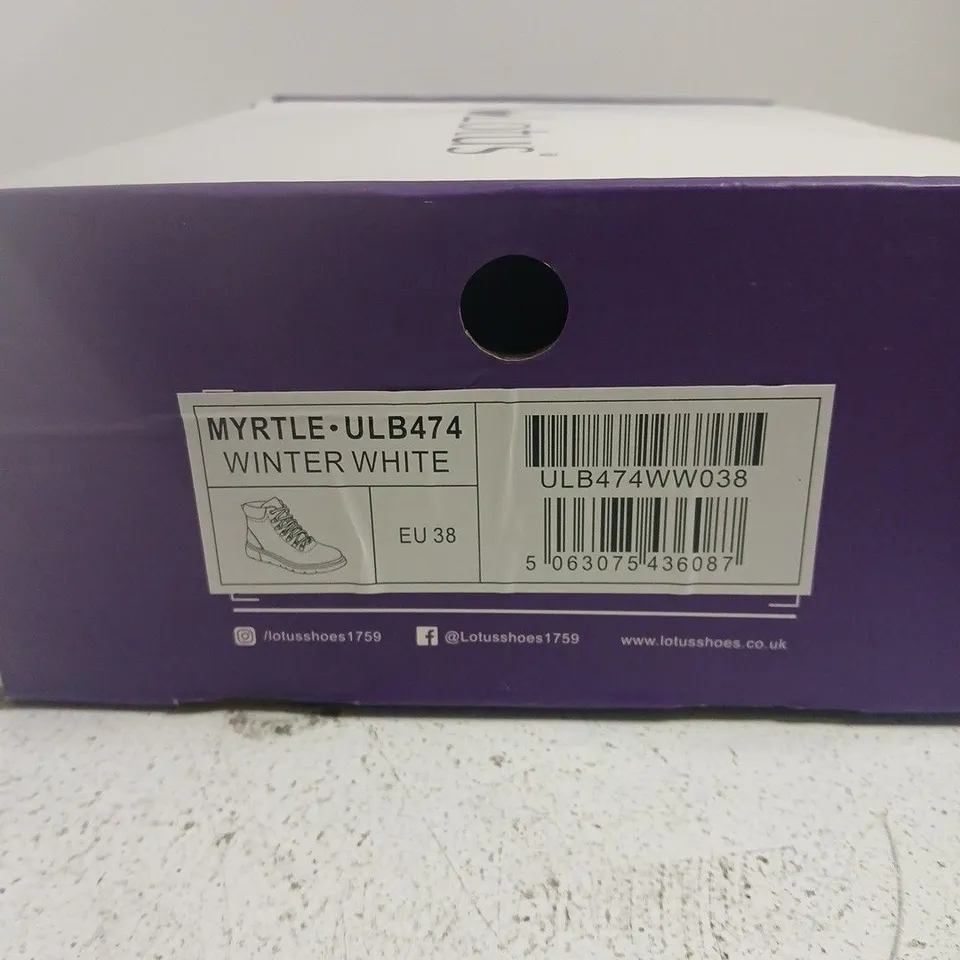LOTUS MYRTLE ULB474 WINTER WHITE BOOTS – UK 5.5 (EU 38)